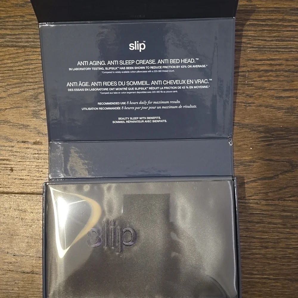 ❤️BUY 2 GET 1 FREE Slip 100% Pure Silk Pillowcase,Queen,Retail $115.00,Charcoal